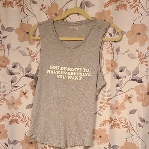 Spiritual Gangster Light Gray Muscle Tee with Empowering Quote